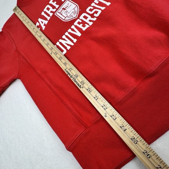 Fairfield University College Sweatshirt Sz S Red Crewneck Champion Reverse Weave - Picture 13 of 15